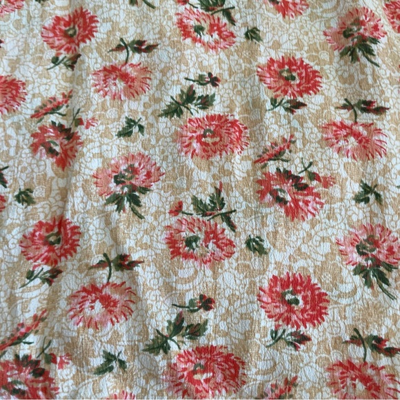 vintage April Cornell Tunic Dress 80s/90s XL/Plus Floral Boho TieBack Sleeveless - Picture 12 of 13